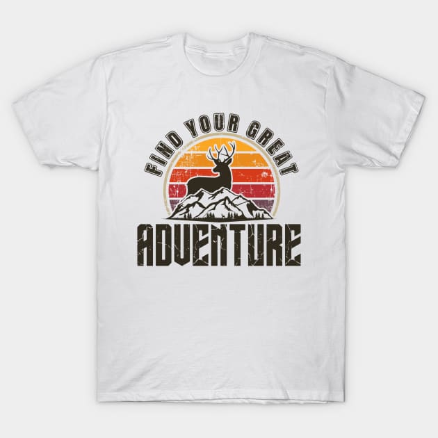 Find your great adventure, Camping vintage, Camping partners for life, Outdoor activity T-Shirt by HomeCoquette
